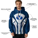 byu cougars concentric lines blue black hoodie best selling