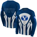 byu cougars concentric lines blue black hoodie best selling