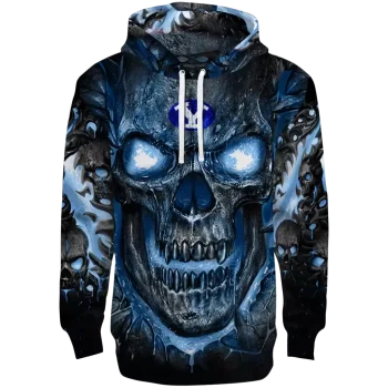 byu cougars demonic skull blue black hoodie best selling