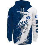 byu cougars dynamic slash blue white hoodie best selling