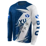 byu cougars dynamic slash blue white hoodie best selling
