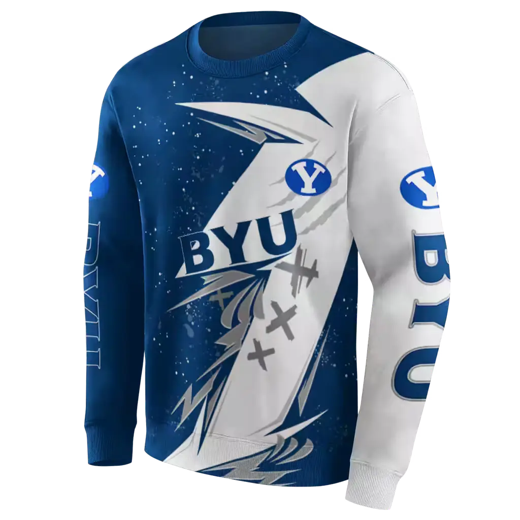 byu cougars dynamic slash blue white hoodie new arrival byu cougars dynamic slash blue white hoodie new arrival