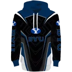 byu cougars futuristic pattern blue black hoodie best selling