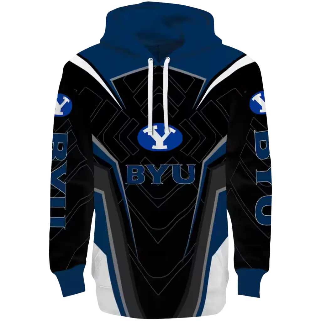 byu cougars futuristic pattern blue black hoodie best selling byu cougars futuristic pattern blue black hoodie best selling