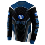 byu cougars futuristic pattern blue black hoodie best selling