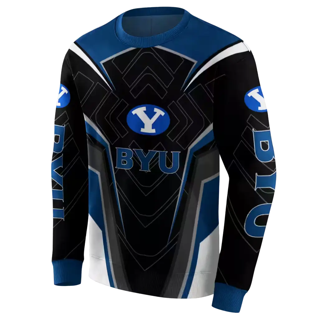byu cougars futuristic pattern blue black hoodie new arrival byu cougars futuristic pattern blue black hoodie new arrival