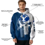 byu cougars graphic punisher blue white hoodie best selling