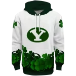 byu cougars lucky motif white green hoodie best selling