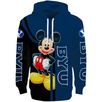 byu cougars mickey mouse blue black hoodie best selling