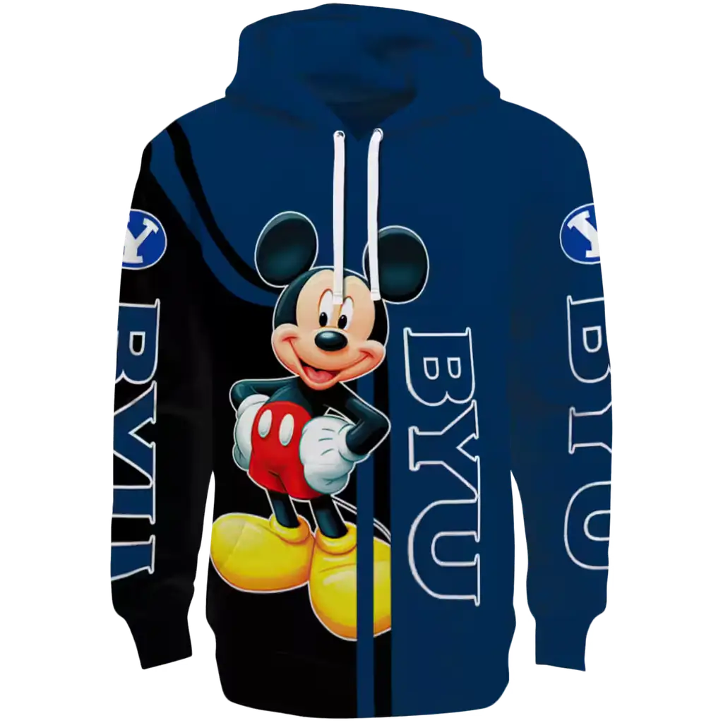 byu cougars mickey mouse blue black hoodie best selling byu cougars mickey mouse blue black hoodie best selling