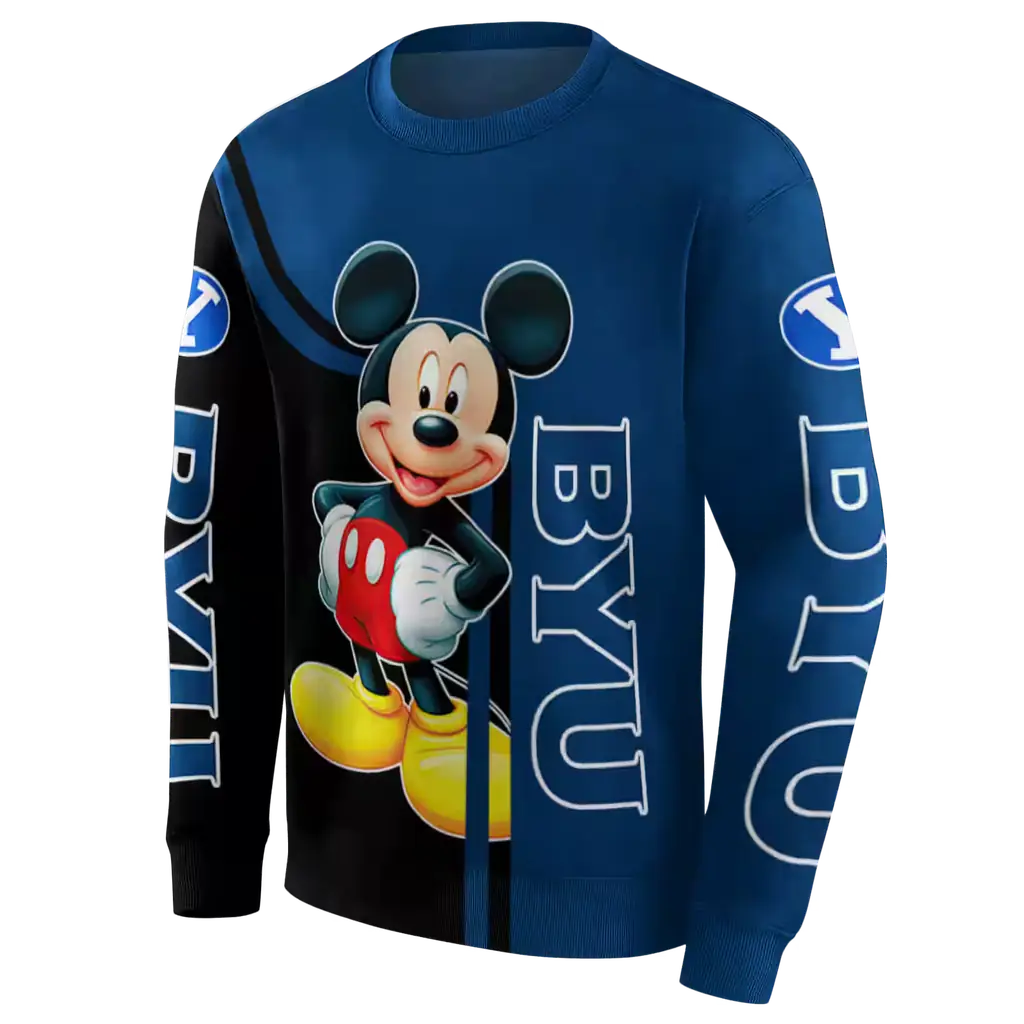 byu cougars mickey mouse blue black hoodie new arrival byu cougars mickey mouse blue black hoodie new arrival