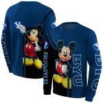 byu cougars mickey mouse blue black hoodie best selling
