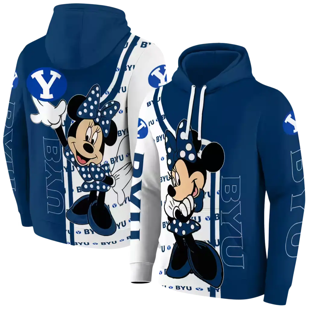 byu cougars minnie mouse blue hoodie fashion forward byu cougars minnie mouse blue hoodie fashion forward