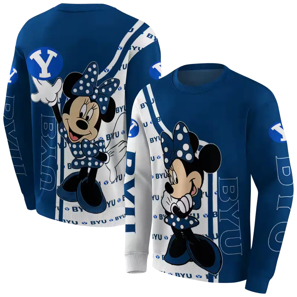 byu cougars minnie mouse blue hoodie premium grade byu cougars minnie mouse blue hoodie premium grade