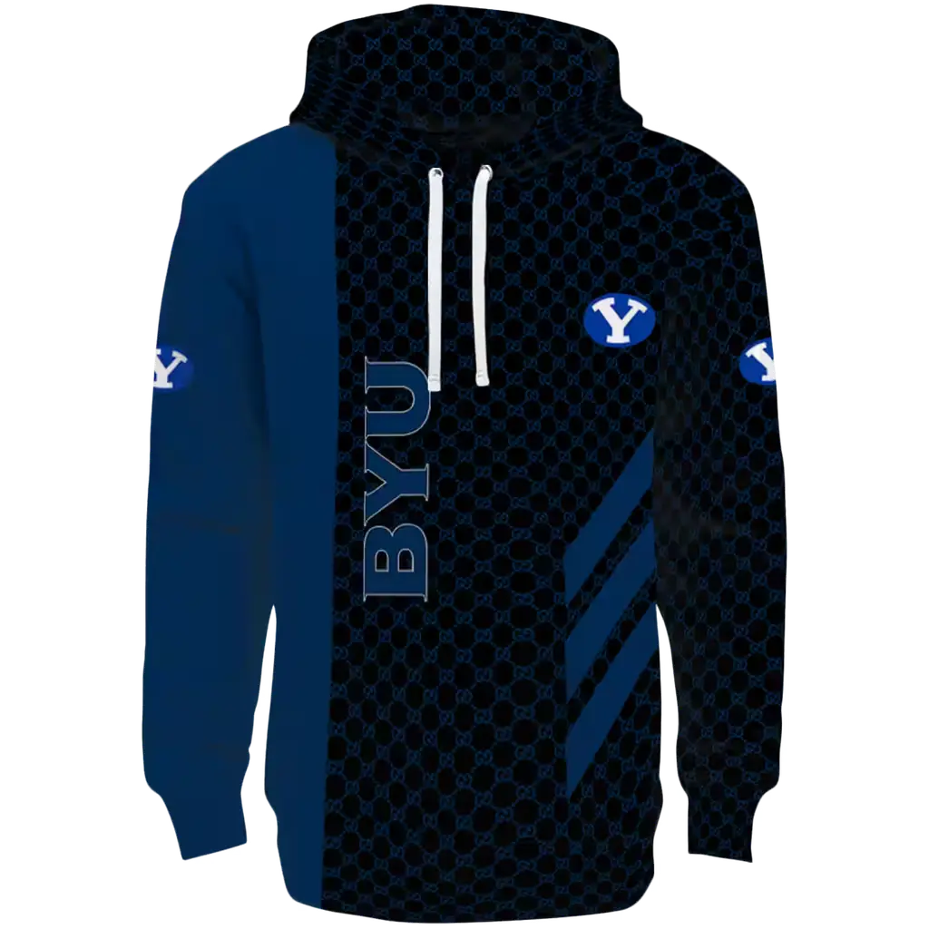 byu cougars monogram pattern blue hoodie best selling byu cougars monogram pattern blue hoodie best selling