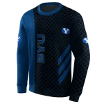 byu cougars monogram pattern blue hoodie best selling