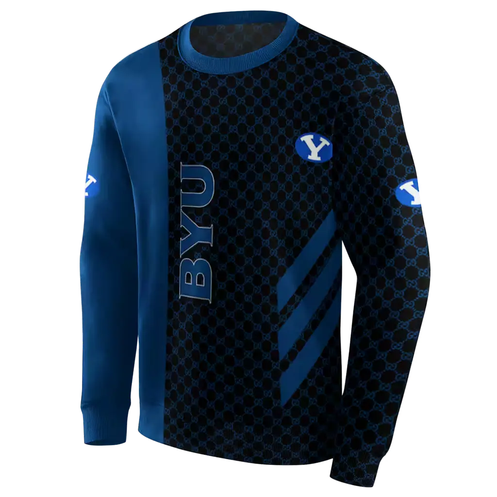 byu cougars monogram pattern blue hoodie new arrival byu cougars monogram pattern blue hoodie new arrival