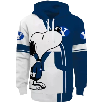 byu cougars playful snoopy blue hoodie best selling