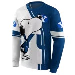 byu cougars playful snoopy blue hoodie best selling