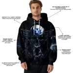 byu cougars skull artwork blue black hoodie best selling