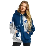 byu cougars splatter effect blue hoodie best selling