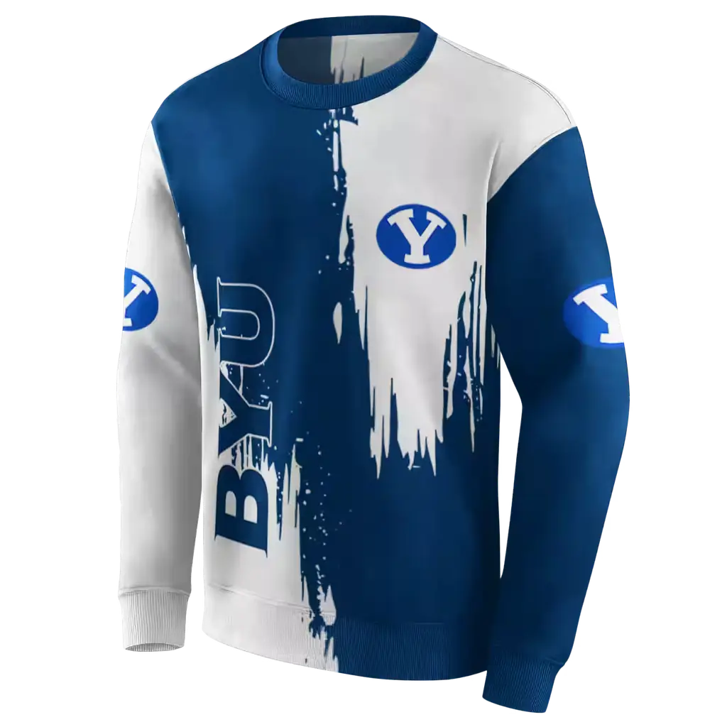 byu cougars splatter effect blue hoodie new arrival byu cougars splatter effect blue hoodie new arrival