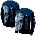 byu cougars sugar skull blue black hoodie best selling
