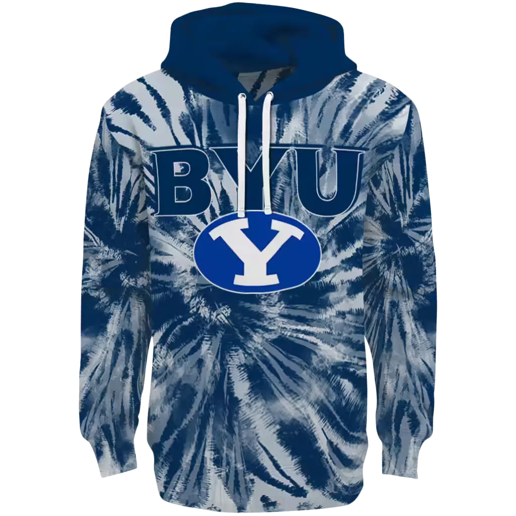 byu cougars tie dye pattern blue hoodie best selling byu cougars tie dye pattern blue hoodie best selling