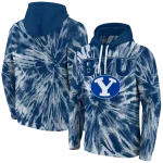 byu cougars tie dye pattern blue hoodie best selling