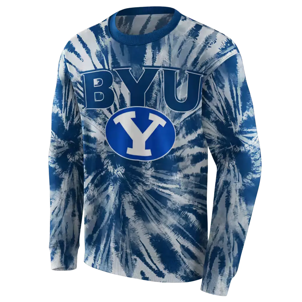 byu cougars tie dye pattern blue hoodie new arrival byu cougars tie dye pattern blue hoodie new arrival