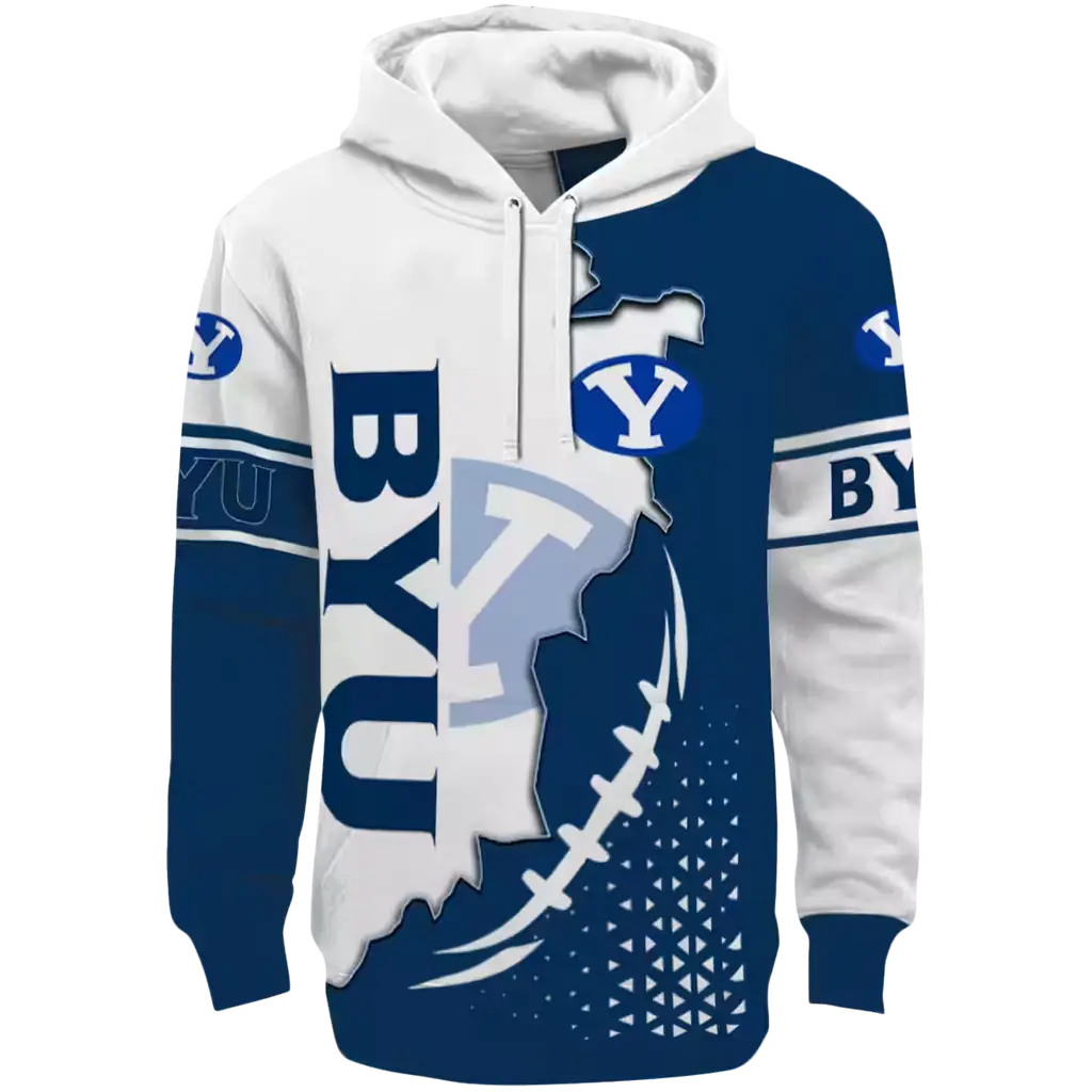 byu cougars triangular pattern blue white hoodie best selling byu cougars triangular pattern blue white hoodie best selling
