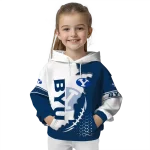 byu cougars triangular pattern blue white hoodie best selling