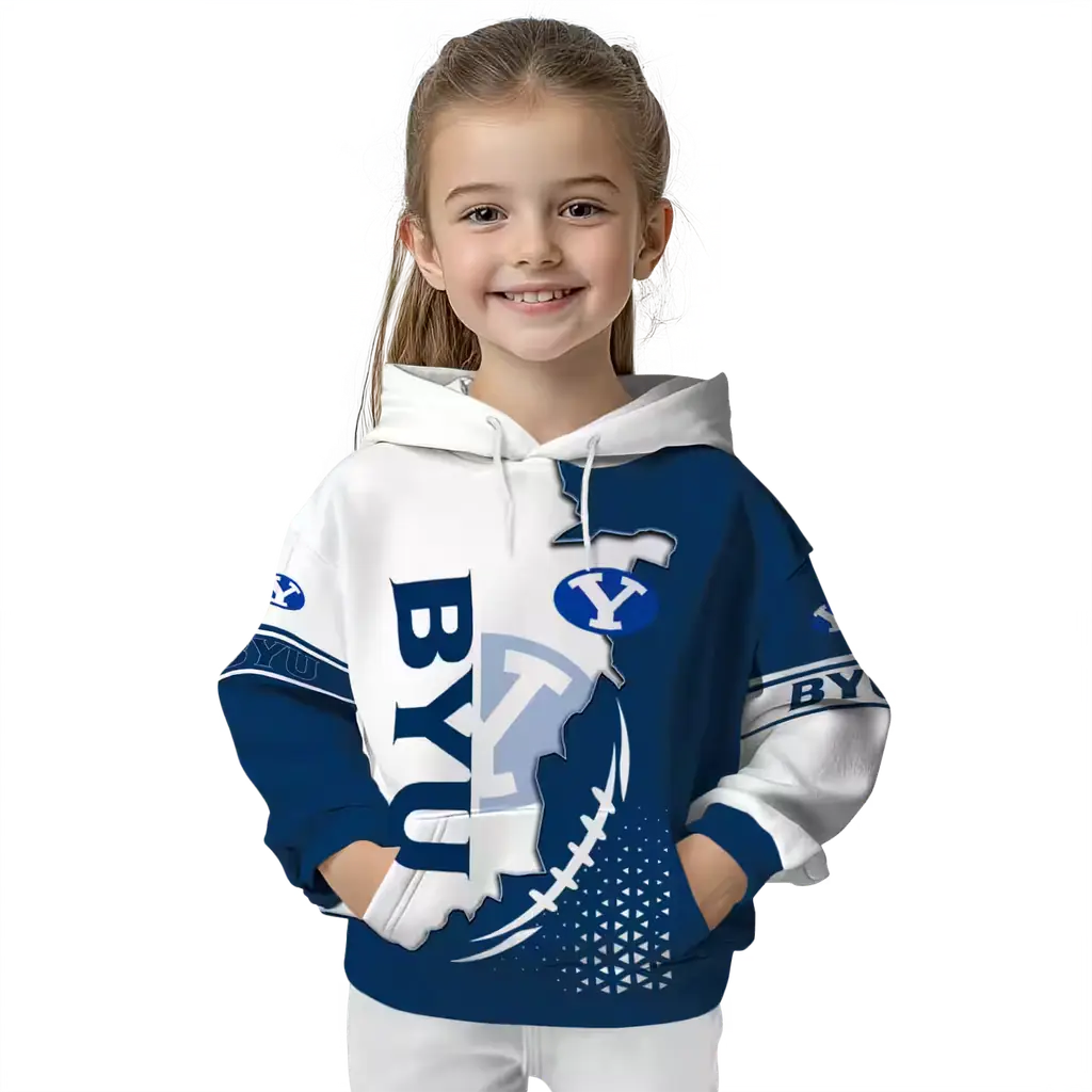 byu cougars triangular pattern blue white hoodie top rated byu cougars triangular pattern blue white hoodie top rated