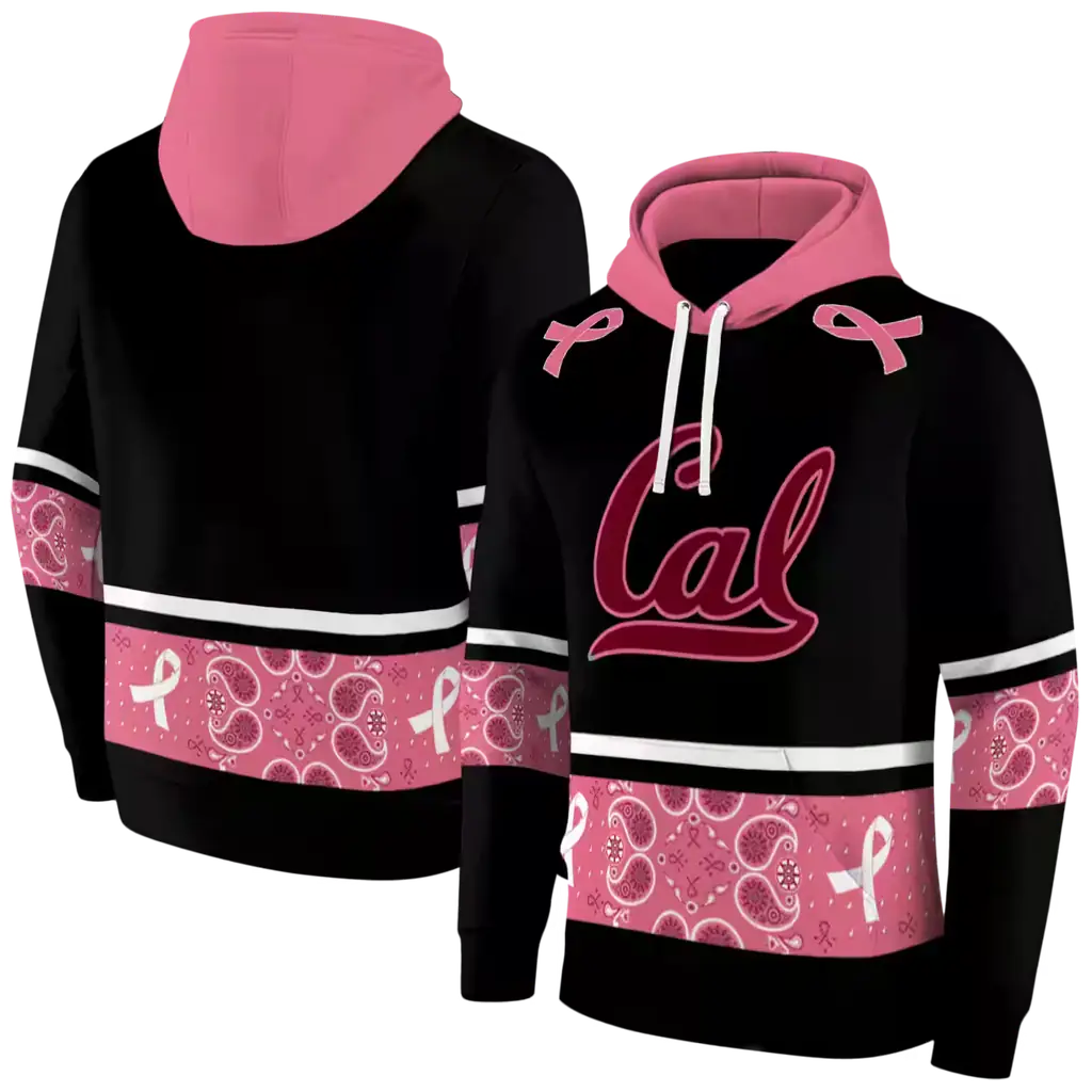 california golden bears awareness ribbon black pink hoodie fashion forward california golden bears awareness ribbon black pink hoodie fashion forward