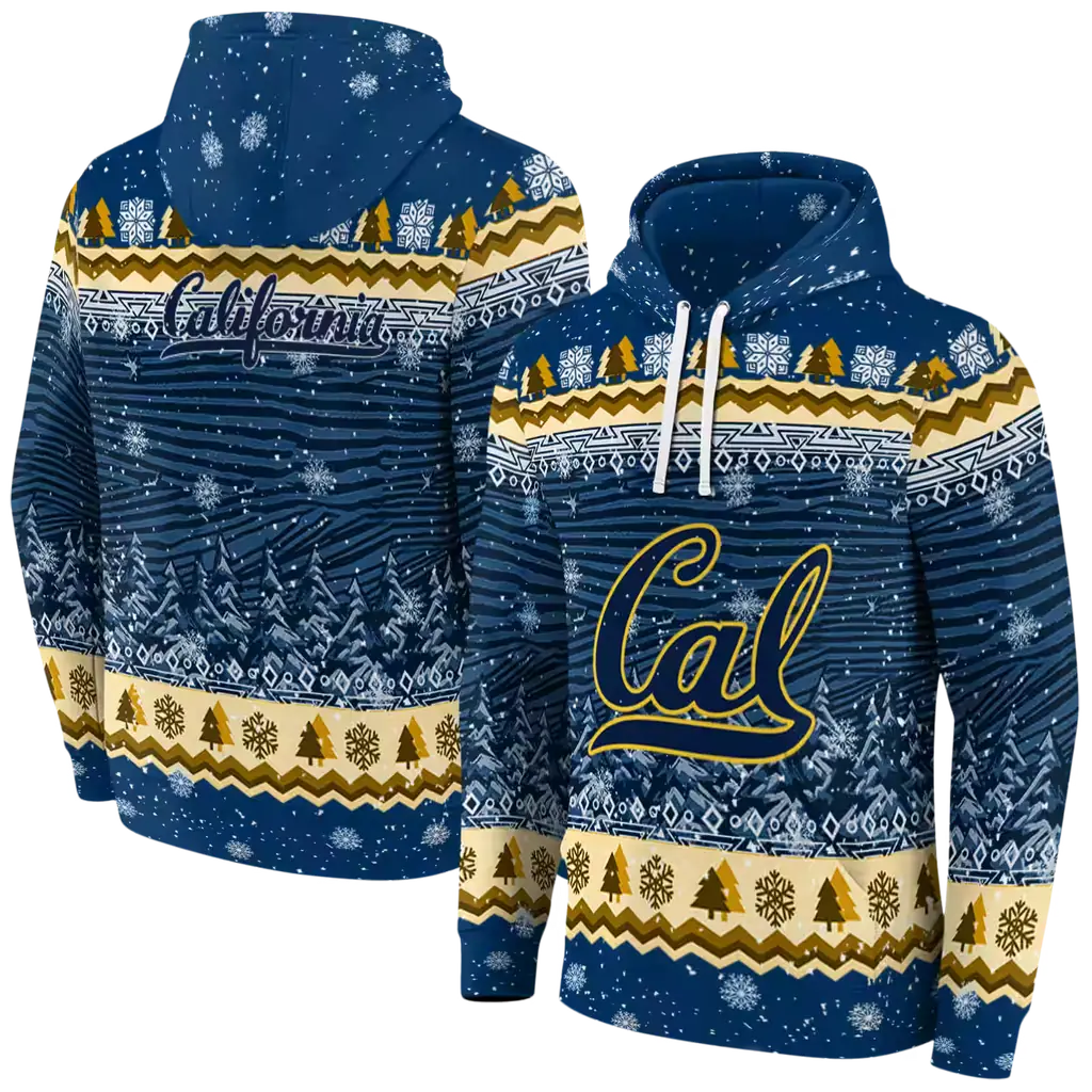 california golden bears christmas trees blue hoodie fashion forward california golden bears christmas trees blue hoodie fashion forward