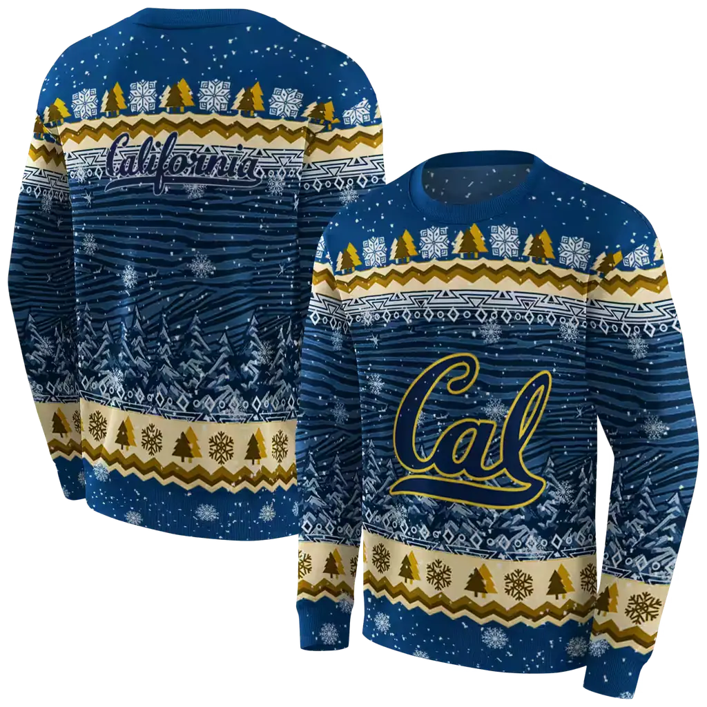 california golden bears christmas trees blue hoodie premium grade california golden bears christmas trees blue hoodie premium grade