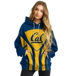 california golden bears concentric lines blue black hoodie best selling