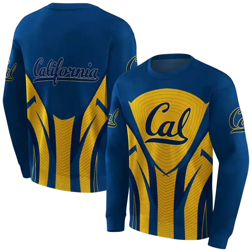 california golden bears concentric lines blue black hoodie premium grade california golden bears concentric lines blue black hoodie premium grade