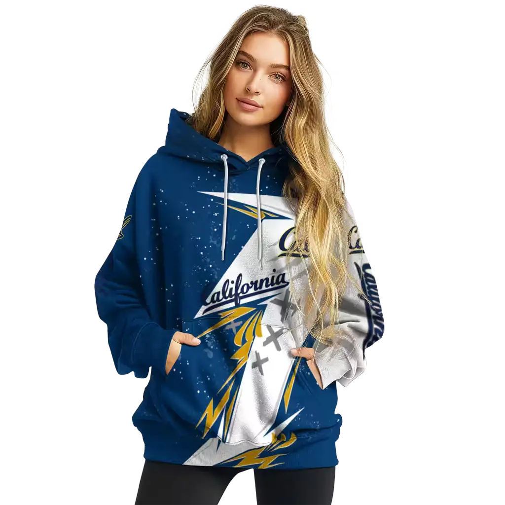 california golden bears dynamic slash blue white hoodie high quality california golden bears dynamic slash blue white hoodie high quality