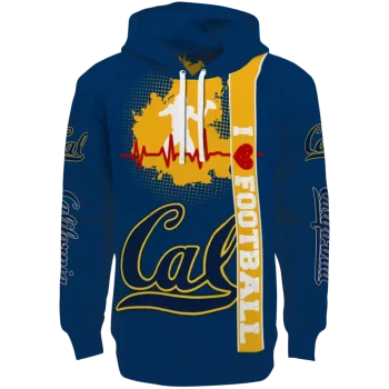 california golden bears football heartbeat blue hoodie best selling