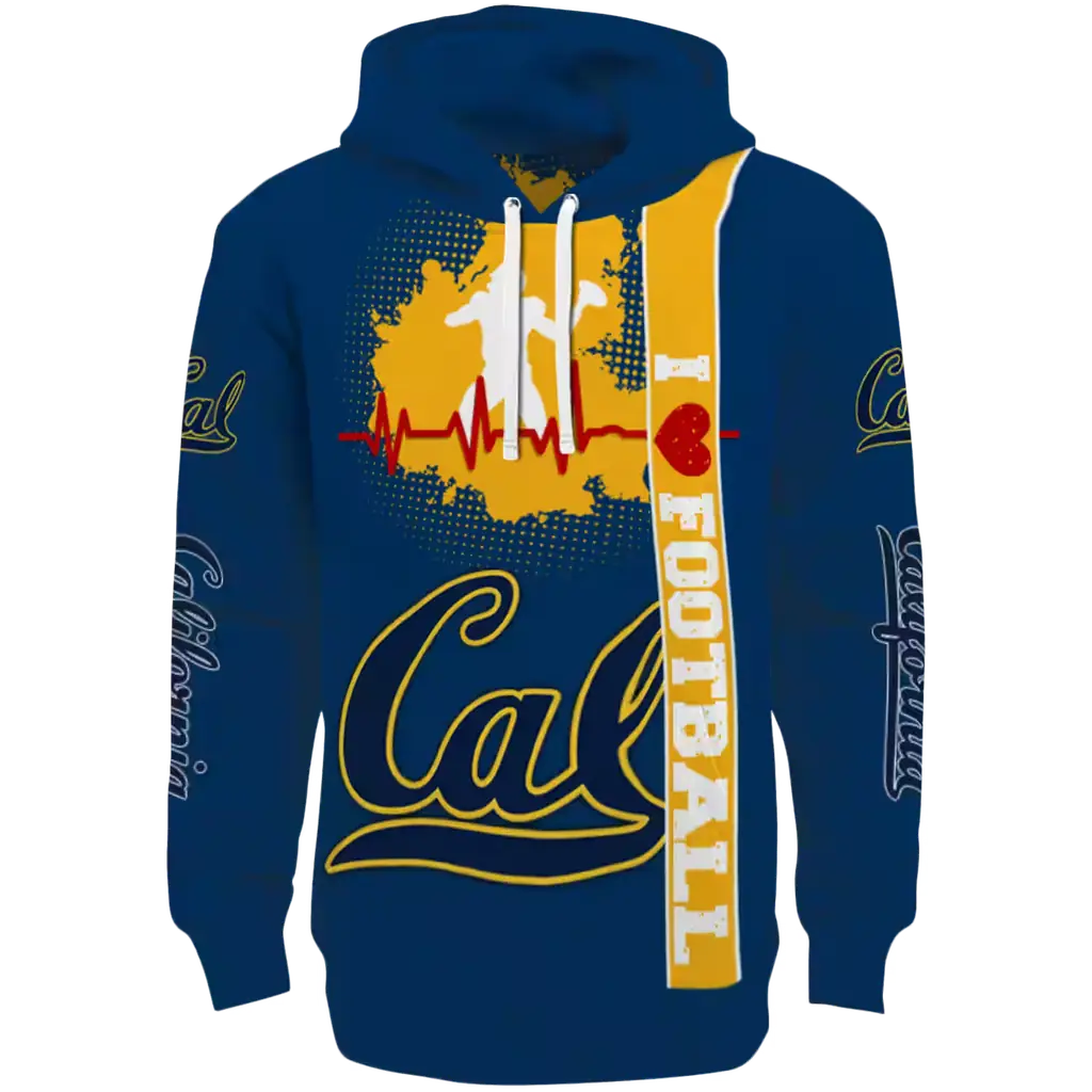 california golden bears football heartbeat blue hoodie best selling california golden bears football heartbeat blue hoodie best selling