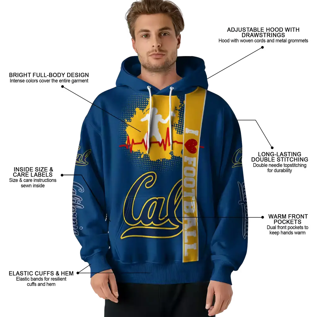 california golden bears football heartbeat blue hoodie latest model california golden bears football heartbeat blue hoodie latest model