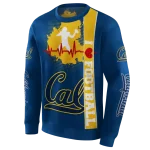 california golden bears football heartbeat blue hoodie best selling