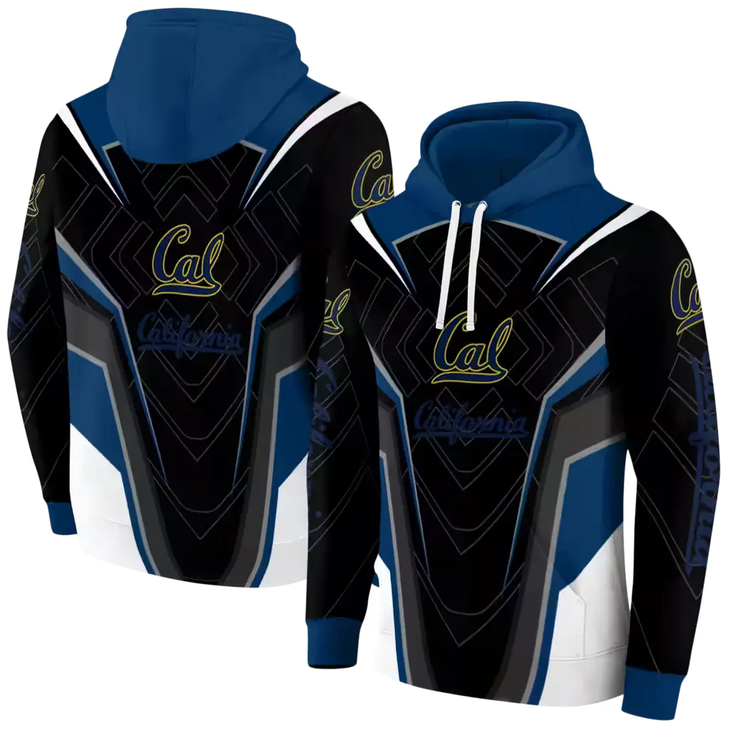 california golden bears futuristic pattern blue black hoodie fashion forward california golden bears futuristic pattern blue black hoodie fashion forward