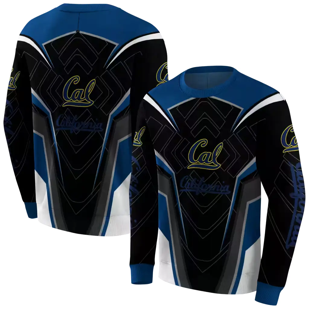 california golden bears futuristic pattern blue black hoodie premium grade california golden bears futuristic pattern blue black hoodie premium grade