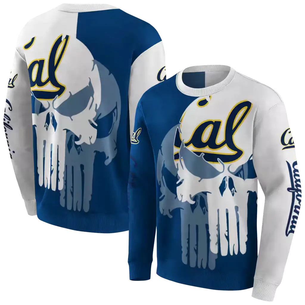 california golden bears graphic punisher blue white hoodie premium grade california golden bears graphic punisher blue white hoodie premium grade