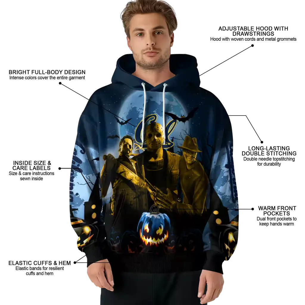 california golden bears halloween vibes blue black hoodie latest model california golden bears halloween vibes blue black hoodie latest model