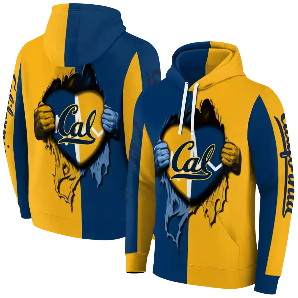 california golden bears heartbeat graphic blue hoodie fashion forward california golden bears heartbeat graphic blue hoodie fashion forward