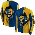 california golden bears heartbeat graphic blue hoodie best selling