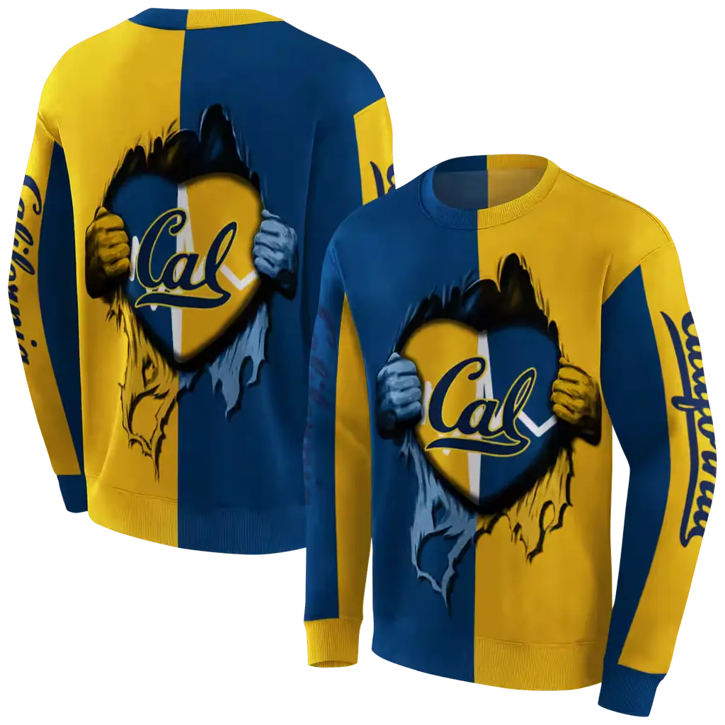 california golden bears heartbeat graphic blue hoodie premium grade california golden bears heartbeat graphic blue hoodie premium grade